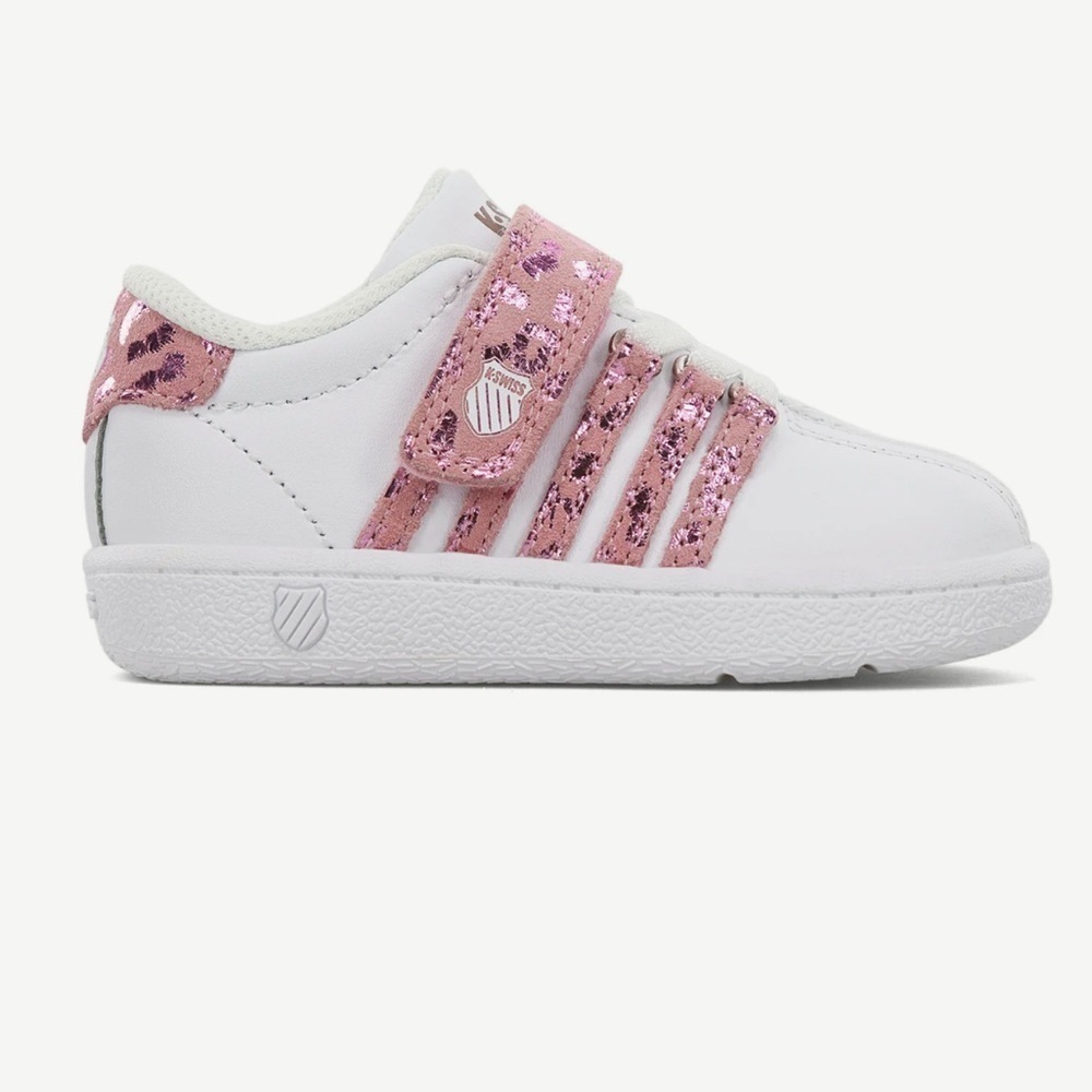 K-Swiss kids White and Pink Sneakers-Size 12